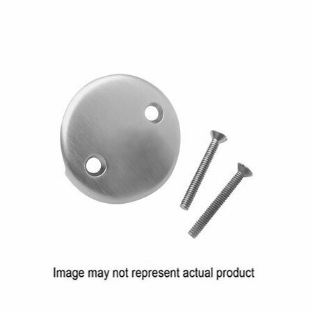PLUMB PAK Keeney Double-Hole Face Plate, Metal, Brushed Nickel K826-11DSBN